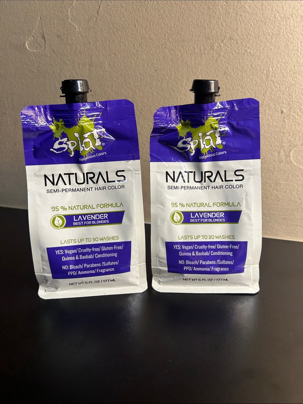 Splat Naturals Semi-Permanent Hair Color - Lavender (Pack of 2)
